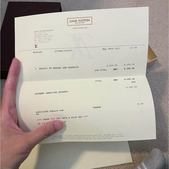 Men’s Louis Vuitton Damier Graphite Brazza Wallet - Picture 3 of 3